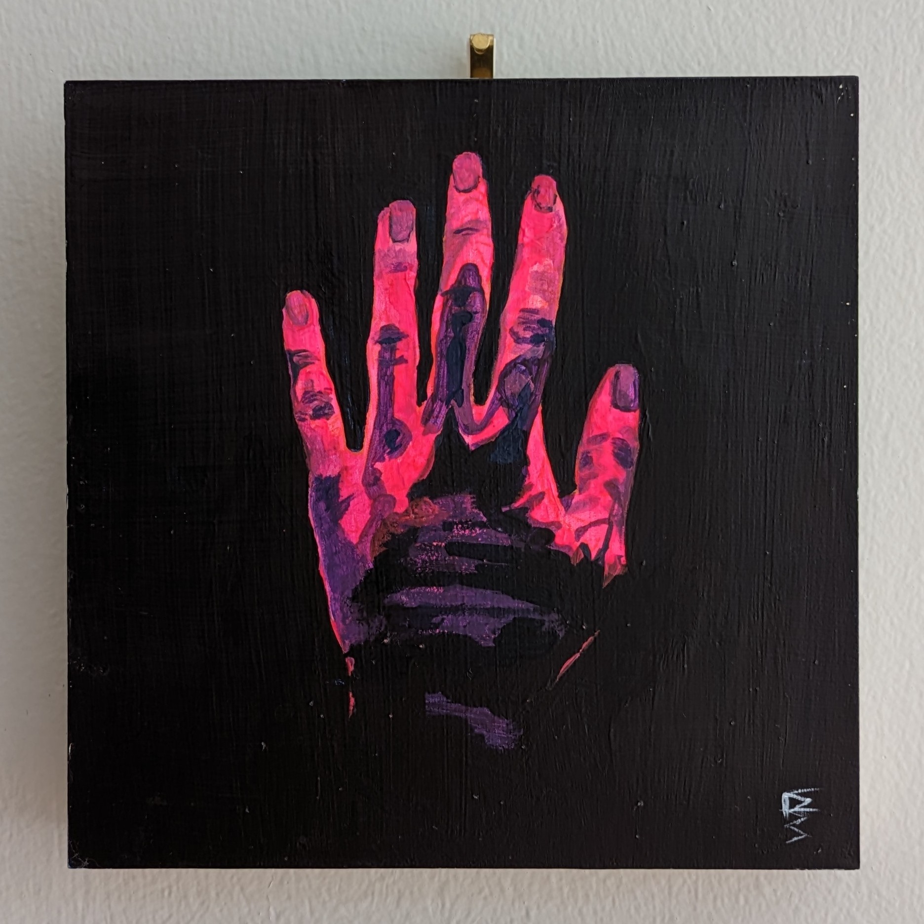 Pressure Points. Acrylic gouache on cradled gessobord, 15.24 x 15.24cm